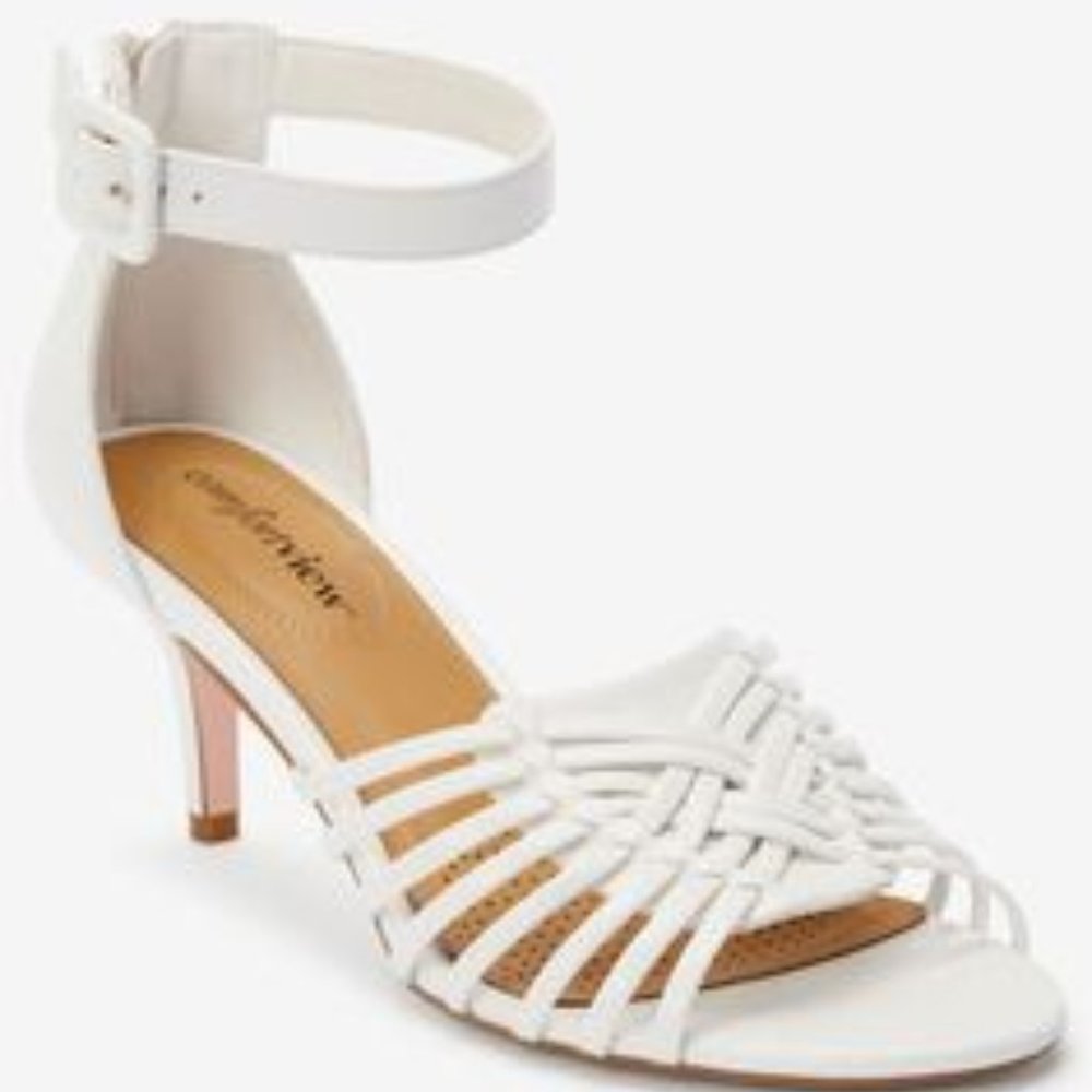 NWT NIB Comfortview White Ivy Strappy Sandal Size 11W